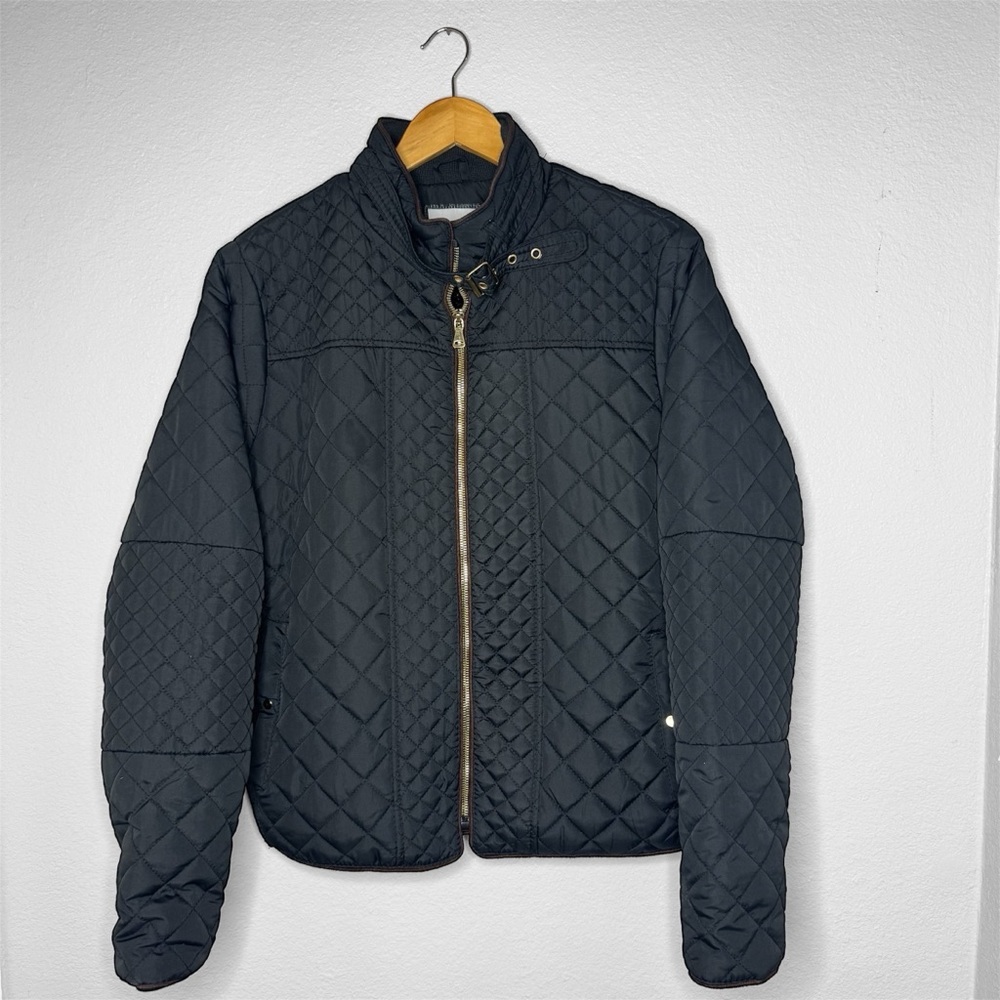 Royalty For Me Black Quilted Puffer Jacket Woman’s PL - Picture 15 of 16